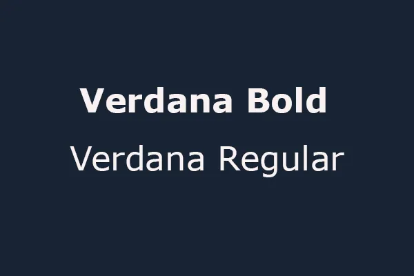 تحميل خط verdana بالأوزان bold و regular برابط مباشر