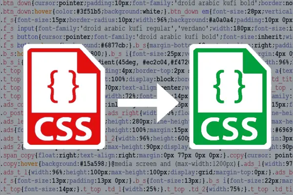شرح بالصور لكيفية ضغط أكواد CSS أو تقليل حجم ملف CSS